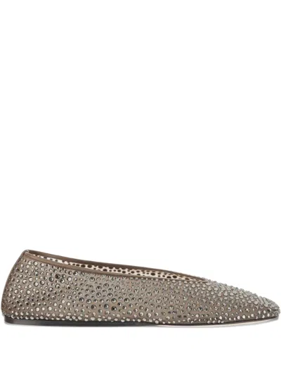 Le Monde Beryl Crystal-embellished Ballet Flats In Neutral