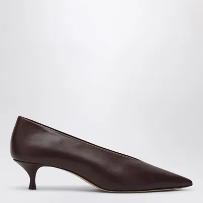 LE MONDE BERYL DÉCOLLETÉ BABOUCHE KITTEN COLOUR OXBLOOD