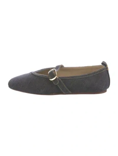 Pre-owned Le Monde Beryl Denim Mary Jane Flats In Multi