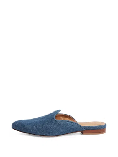 Pre-owned Le Monde Beryl Denim Mules In Blue