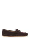 Le Monde Beryl Bow-tie Detail Stitched Loafers In Brown