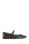 Le Monde Beryl Studded Leather Mary Jane Ballerina Flats In Black