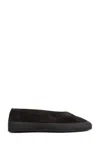 Le Monde Beryl Black Apres Sci Suede Shearling Loafers In Black