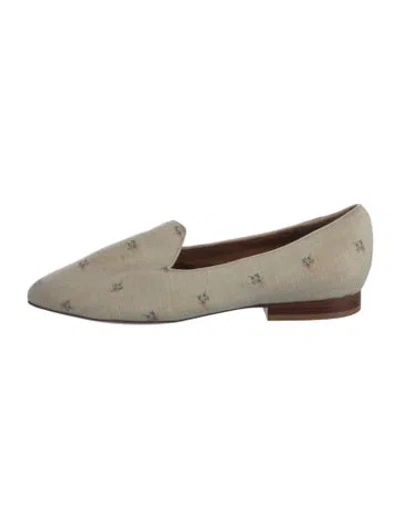 Pre-owned Le Monde Beryl Floral Print Loafers In Neutral