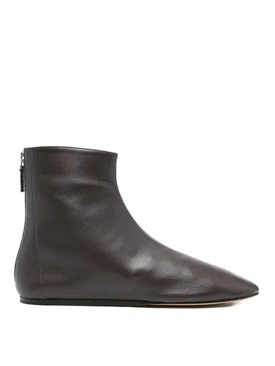 Le Monde Beryl Leather Ankle Boots In Brown