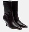 Le Monde Beryl Leather Ankle Boots In Purple
