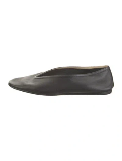 Pre-owned Le Monde Beryl Leather Ballet Flats In Multi