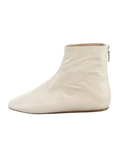 Pre-owned Le Monde Beryl Leather Boots In Neutrals