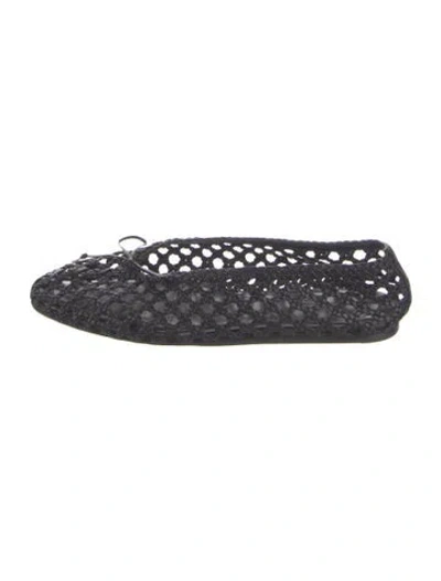 Pre-owned Le Monde Beryl Leather Flats In Black