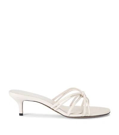 Le Monde Beryl Leather Kitten Heels 50 In White