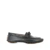 Le Monde Beryl Black Driver Slip-on Loafers In Black