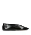 Le Monde Beryl Luna Leather Ballet Flats In Black