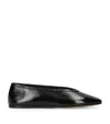 Le Monde Beryl Luna Leather Ballet Flats In Black