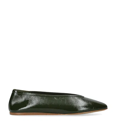 Le Monde Beryl Leather Luna Ballet Flats In Green