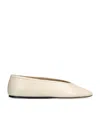 Le Monde Beryl Leather Luna Ballet Flats In White