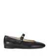 Le Monde Beryl Leather Mary Jane Ballerina Flats In Black