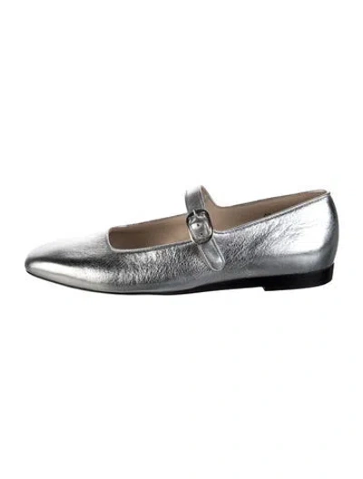 Pre-owned Le Monde Beryl Leather Mary Jane Flats