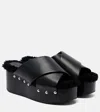 Le Monde Beryl Leather Sandals In Black