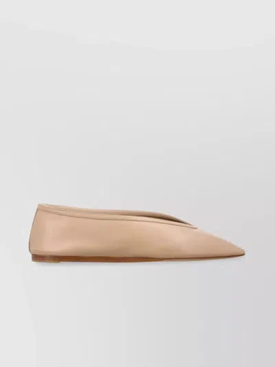Le Monde Beryl Luna Ballerina Lace-up Shoes In Neutral