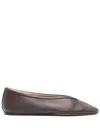 Le Monde Beryl Luna Calfskin Ballerina Flats In Brown