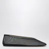 Le Monde Beryl Black Ballerinas In Fishnet Style In Leather Woman In Black