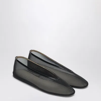 Le Monde Beryl 10mm Luna Mesh Slippers In Black