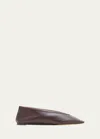 Le Monde Beryl Glossy Round Toe Lace-up Shoes In Bordeaux