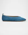 Le Monde Beryl Luna Denim Ballerina Flats In Blue