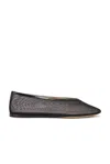 Le Monde Beryl Black Ballerinas In Fishnet Style In Leather Woman In Black