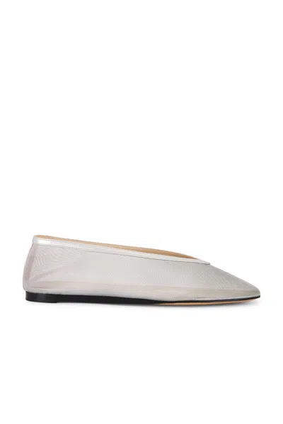 Le Monde Beryl Luna Mesh Ballerina Flats In Metallic
