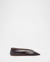 Le Monde Beryl Luna Lambskin Leather Ballerina Flats In Black