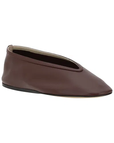 Le Monde Beryl Luna Leather Ballerina Flat In Black