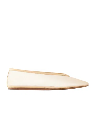 Le Monde Beryl Luna Mesh Almond-toe Ballet Flats In Neutral