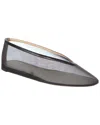 Le Monde Beryl Black Ballerinas In Fishnet Style In Leather Woman In Black