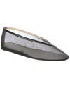 Le Monde Beryl Black Ballerinas In Fishnet Style In Leather Woman In Black
