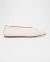 Le Monde Beryl Luna Mesh Ballerina Flats In White