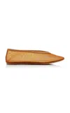 Le Monde Beryl Luna Mesh Ballet Flats In Tan