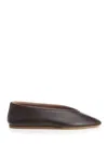 Le Monde Beryl Luna Calfskin Ballerina Flats In Brown