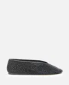 Le Monde Beryl Luna Crystal Mesh Ballerina Flats In Black