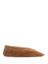Le Monde Beryl Regency Satin Ballerina Flats In Brown