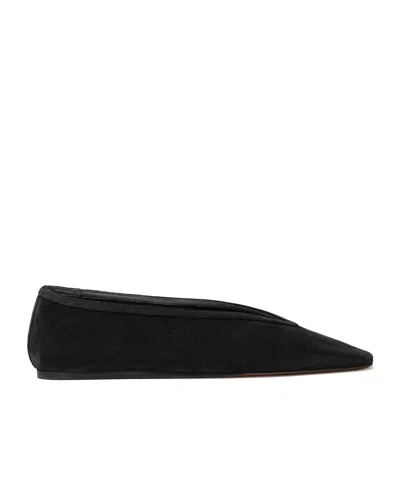 Le Monde Beryl Luna Suede Ballet Flats In Black