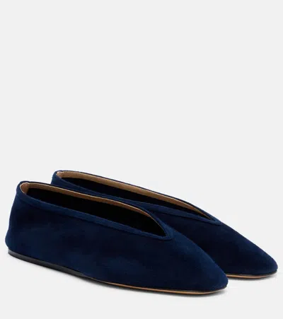 Le Monde Beryl Le Monde Béryl Luna Suede Ballet Flats In Blue