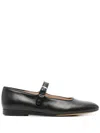 Le Monde Beryl Leather Mary Jane Ballerina Flats In Blue