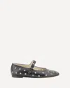 Le Monde Beryl Studded Leather Mary Jane Ballerina Flats In Black