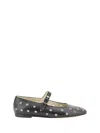 Le Monde Beryl Studded Leather Mary Jane Ballerina Flats In Black