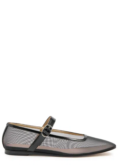 Le Monde Beryl Le Monde Bèryl Mesh Mary Jane Ballet Flats In Black