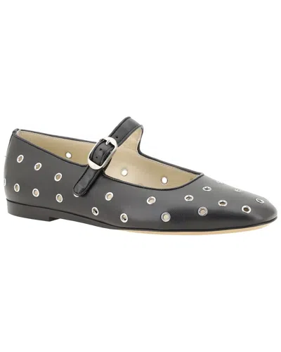 Le Monde Beryl Mary Jane Leather Ballerina Flat In Black