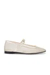 Le Monde Beryl Mesh Metallic Mary Jane Ballerina Flats In Gold