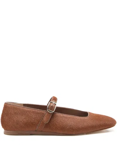 LE MONDE BERYL MARY JANE PONY HAIR BUCKLE BALLET FLATS