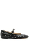 Le Monde Beryl Studded Leather Mary Jane Ballerina Flats In Black